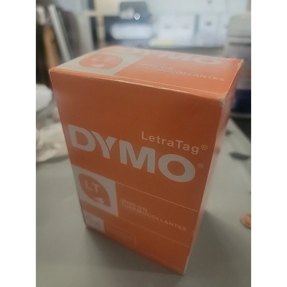 Lot of 6 DYMO LetraTag Fabric Iron-On Labels, 1/2